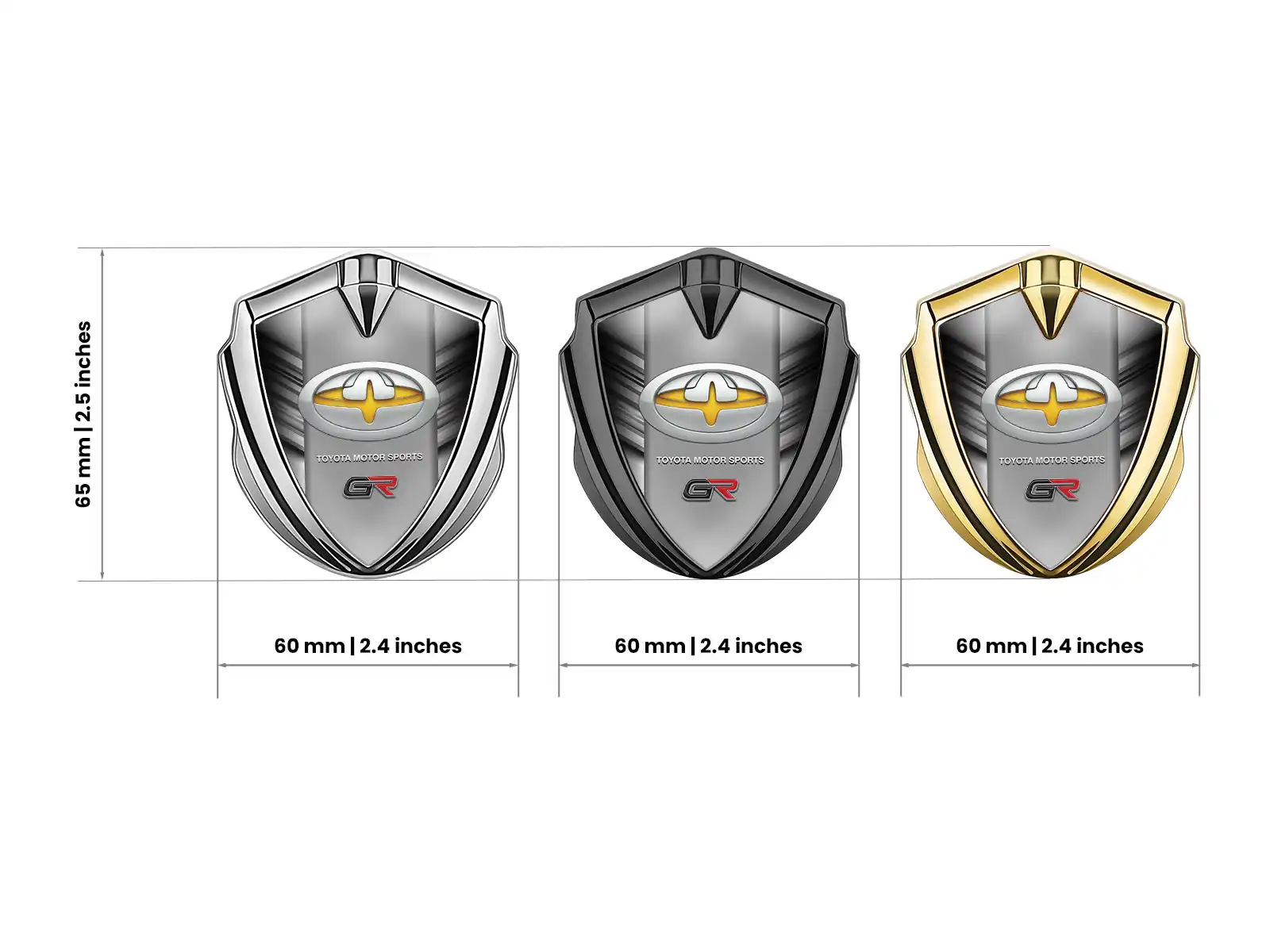 Toyota Custom Metal Emblems Sports Design High-Quality